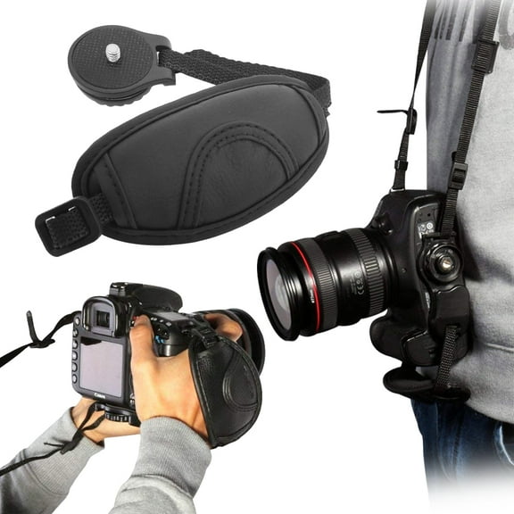 LNGOOR Camera PU Leather Hand Grip Strap For Canon , Fujifilm , Nikon , Sony and more DSLR , Mirrorless Cameras Perfect for Camera Stability and Control