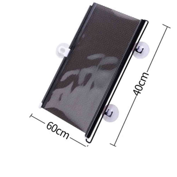 LNGOOR Car Windshield Sun Shade Automatic Retractable Thermal Curtains for Vehicle Home 40*60 BLACK
