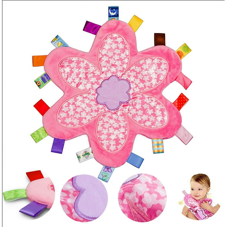 Pink taggie blanket hot sale