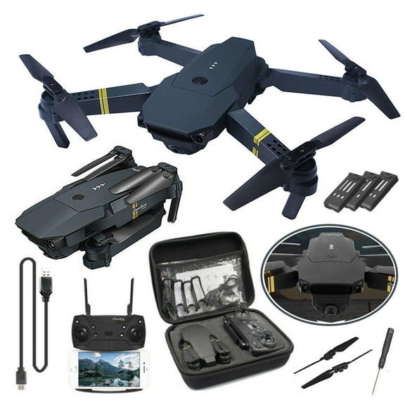 LNGOOR Drone with Camera Live Video, E58 WiFi FPV Quadcopter with 120 Wide-Angle 7200P HD Camera Foldable Drone RTF (3 Batteries)