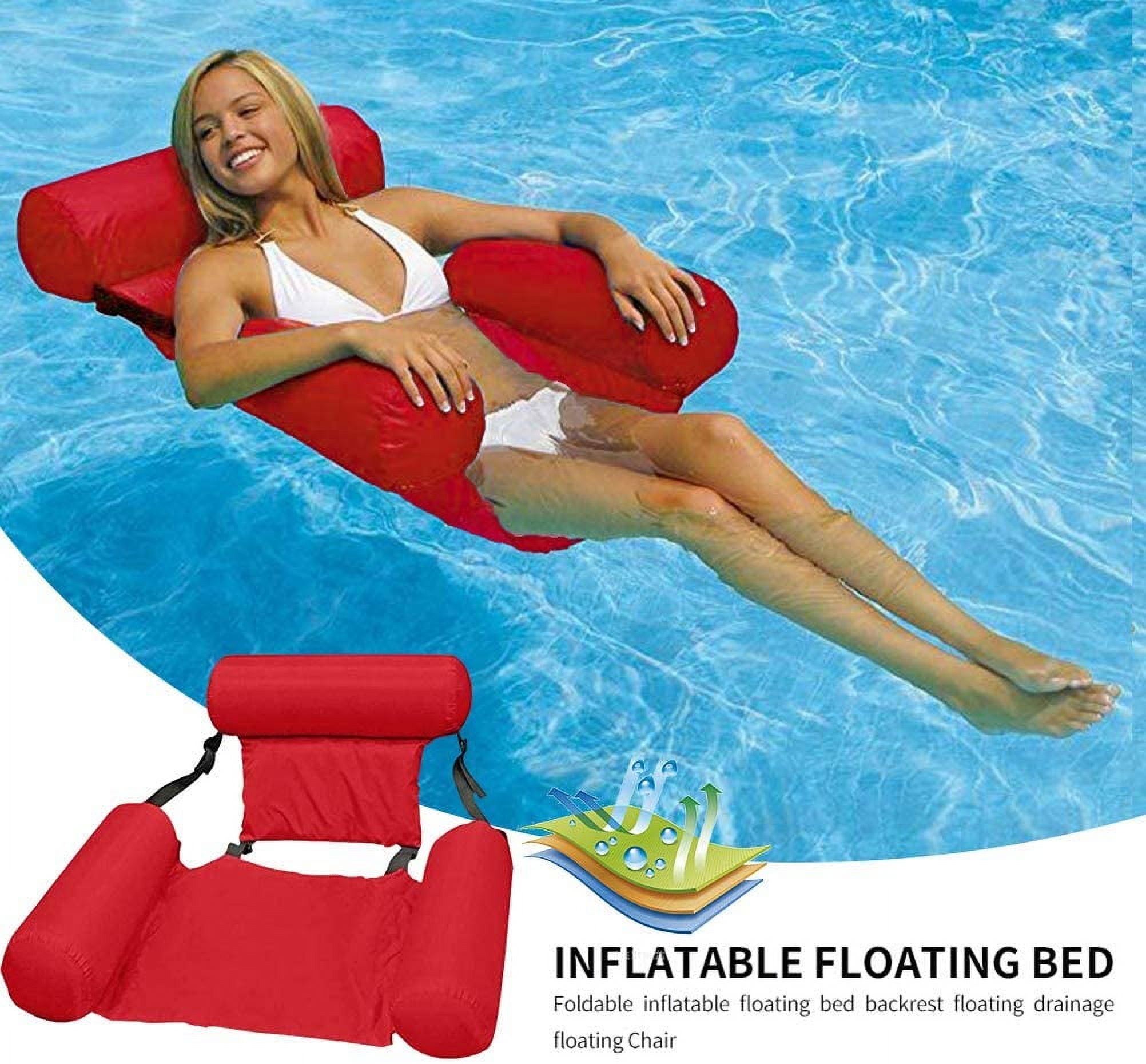 Foldable inflatable pool float sofa water chair clearance