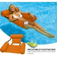thumbnail image 1 of LNGOOR Foldable Backrest Inflatable Floating Bed Foldable Floating Row Water Amusement Lounge Chair Water Inflatable Floating Bed Sofa Water Bed Lounge Chairs,Orange, 1 of 6
