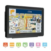 LNGOOR GPS Navigator, 7-inch HD Touch Screen, Lifetime Map Update, Automotive GPS Navigation System, 8 GB Portable SAT NAV Vehicle Navigator, with Driver Alarm, Real Voice, Turn-through