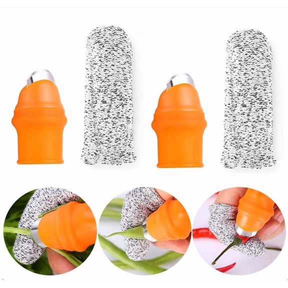 LNGOOR Garden Silicone Thumb Knife Separator Finger Knife Harvesting Plant Knife Trim Garden Vegetable Picking Knife Gardening Gifts Garden Tools