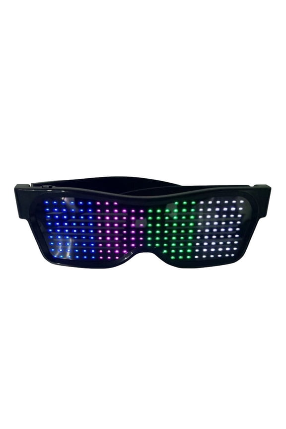 LED Glasses, Bluetooth APP Connected Smart Glasses USB Rechargeable DIY Funky Eyeglasses for Party Club DJ Halloween Christmas Text, Graffiti, Animation, Music Rhythm (Full Light)