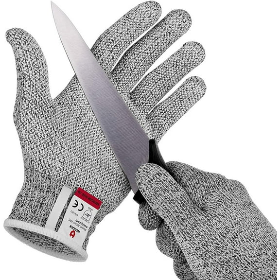 LNGOOR Level 5 Protection Food Grade Cut Resistant Gloves with Grip Dots High Performance