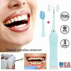 LNGOOR Portable Electric Ultrasonic Dental Calculus Remover Tool, High-Frequency Vibration Tooth Scraper Tartar Removal Cleaner,USB charging&5 Adjustable Speed Modes(Blue)