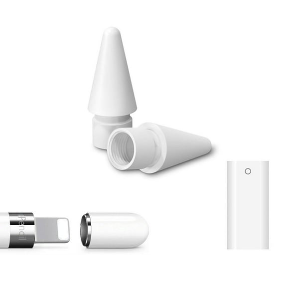 LNGOOR Replacement Ipencil Magnetic Replacement Caps + Charging Adapter for Apple Pencil Compatible for Apple Pencil Protector Cap and Charger Convertor Apple Pencil