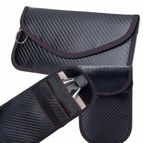 LNGOOR Shielding Bag Combination Set 2 Pack Upgraded Faraday Bag for Key Fob+1 Pack Faraday Phone Signal Blocking Bags for Cell Phone Privacy Card Car Key Protection