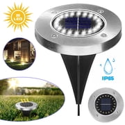 LNGOOR Solar Ground Lights, 20 LED Solar Lights, Outdoor Waterproof Bright Solar Garden Lamp Panel Lights, Suitable For Road Landscape Courtyard Drive Cool White, 1 pieces