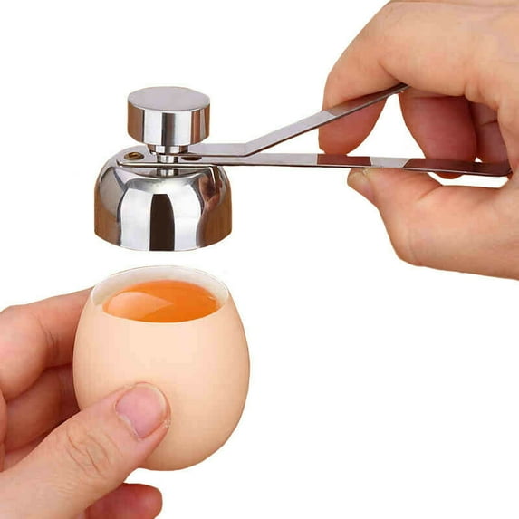LNGOOR Stainless Steel Egg Topper Cutter Shell Opener Boiled Raw Egg Open Scissors Tool