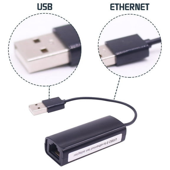 LNGOOR USB 2.0 To RJ45 LAN Ethernet Network Card Adapter 10/100Mbps for Windows 7/8/10/VISTA Network Cable Coverter for PC Laptop