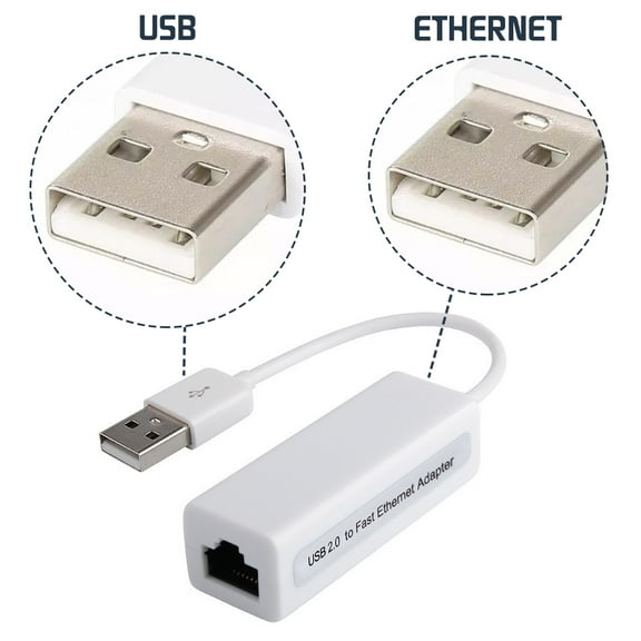 LNGOOR USB 2.0 To RJ45 LAN Ethernet Network Card Adapter 10/100Mbps for Windows 7/8/10/VISTA Network Cable Coverter for PC Laptop
