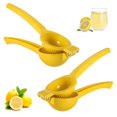 thumbnail image 1 of LNJBABAO 2 PCS Metal Lemon Squeezer for Lemons Lime Fruits Yellow, 1 of 7