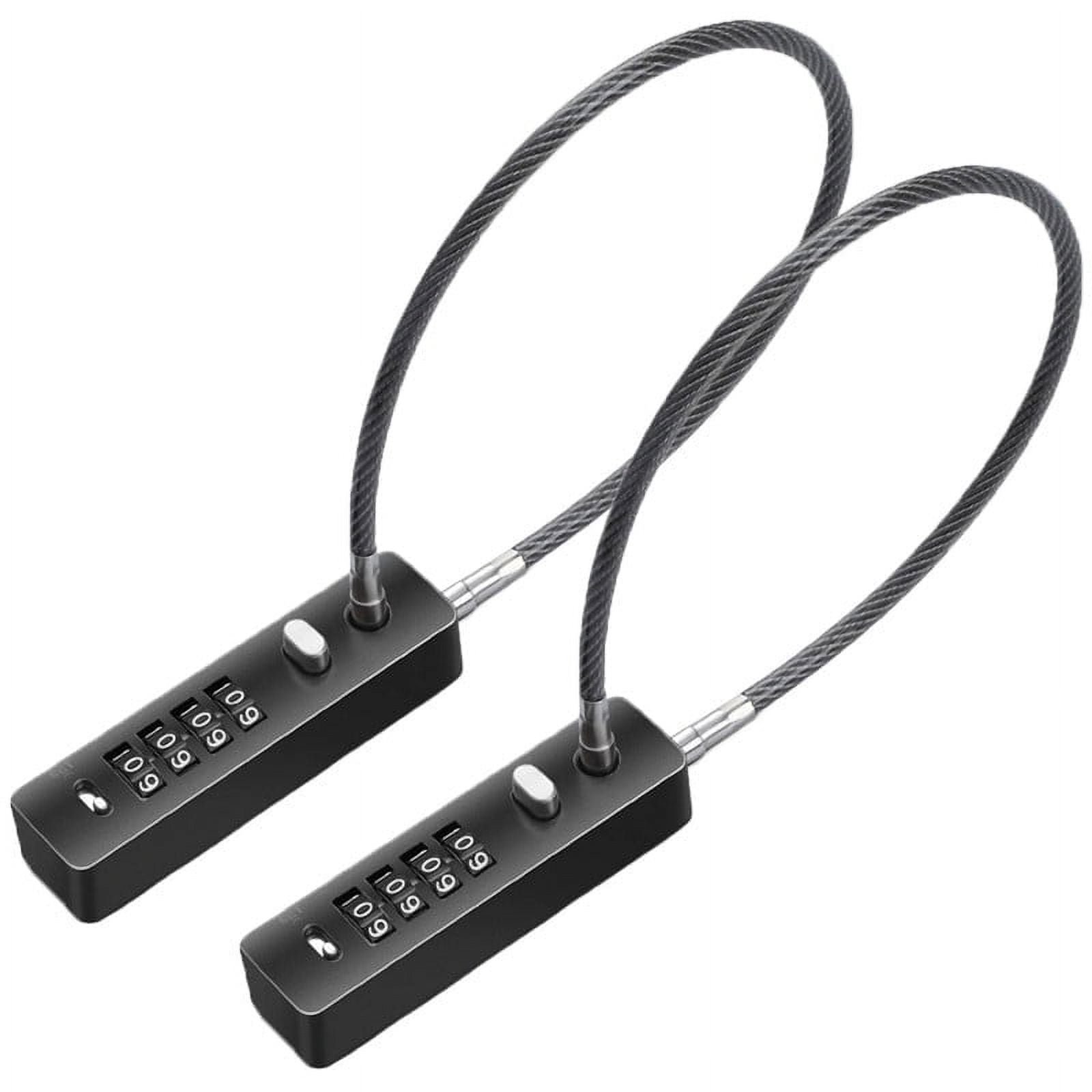 LNJBABAO 2 Pcs Black 4 Digit Password Lock for Bike Locker Cabinet