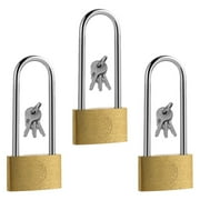LNJBABAO 3 Pack Lock Solid Brass 30 mm Padlock with Key for Gates