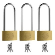 LNJBABAO 3 Pack Lock Solid Brass 50 mm Padlock with Key for Gates