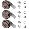 thumbnail image 1 of LNJBABAO 3 Pcs Security 3-Dial Combination Cabinet Lock for Door Cupboard, 1 of 7
