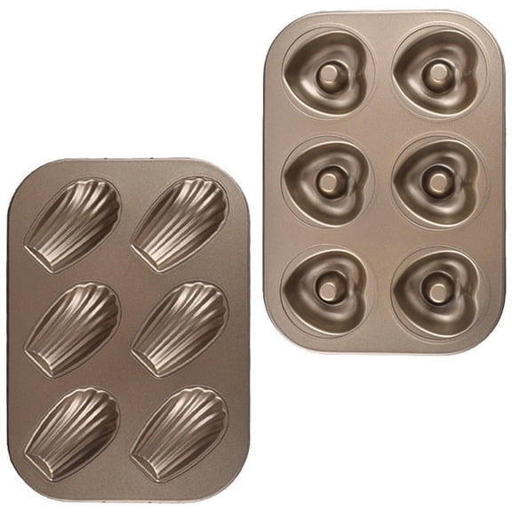 LNJBABAO 6 Cavity Donut Pan for Oven Baking 2-Count