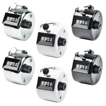 LNJBABAO 6 Pcs 4-Digit Clicker Counter Metal Hand Tally Counters for Counting 2.16*1.7*1.8in