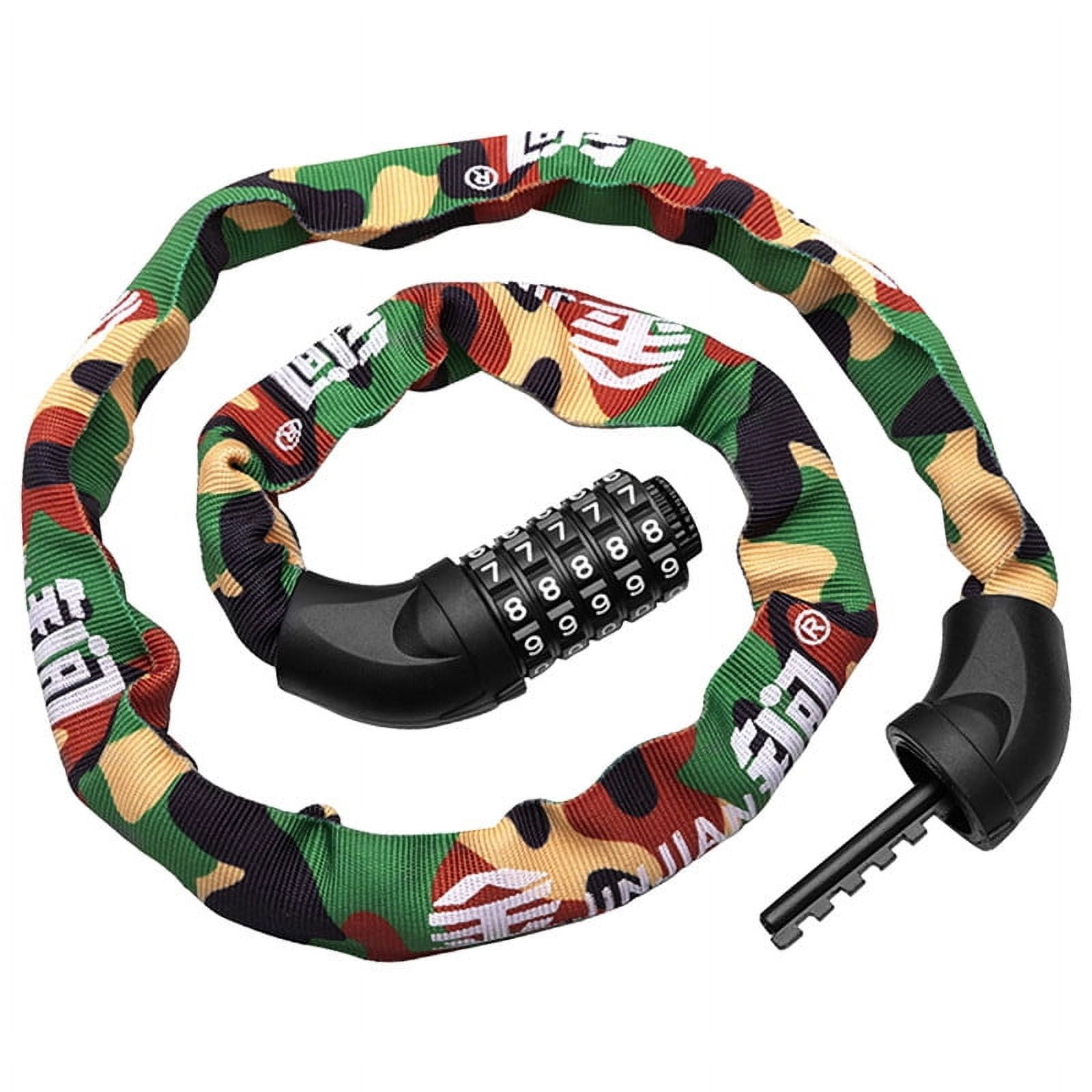 LNJBABAO Bike Chain Lock 39'' for Bicycle Motorcycle and More Camouflage Color
