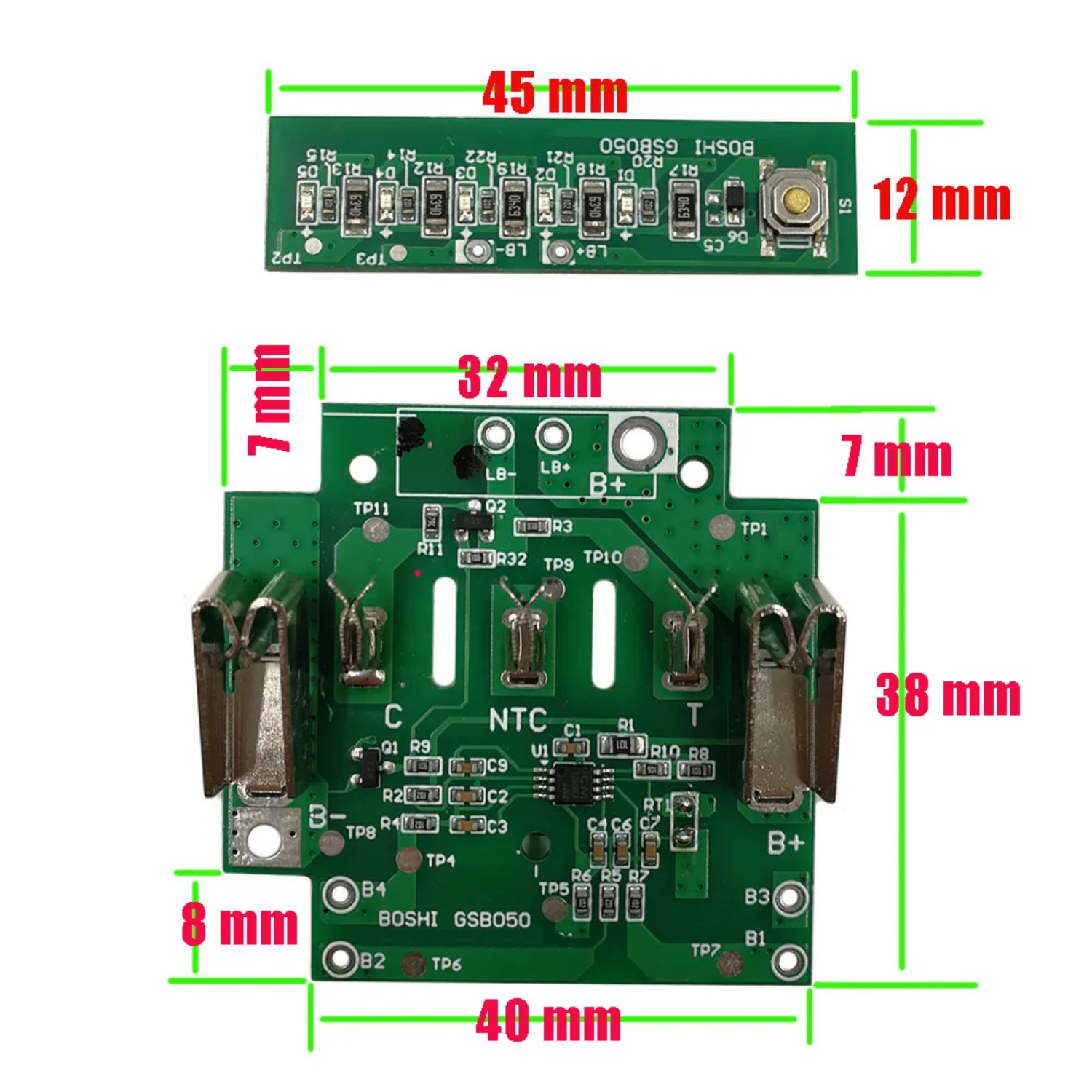 LNJLAN BAT618 Battery Plastic Case Can filled with 10 x 21700 Li-ion ...