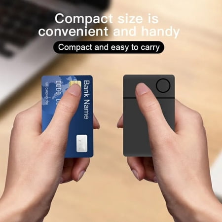 LNJLAN IPX8 Smart Bluetooth GPS Tag Airtags Works with Find My APP to Locate ID Card Holder MFI Item Finder