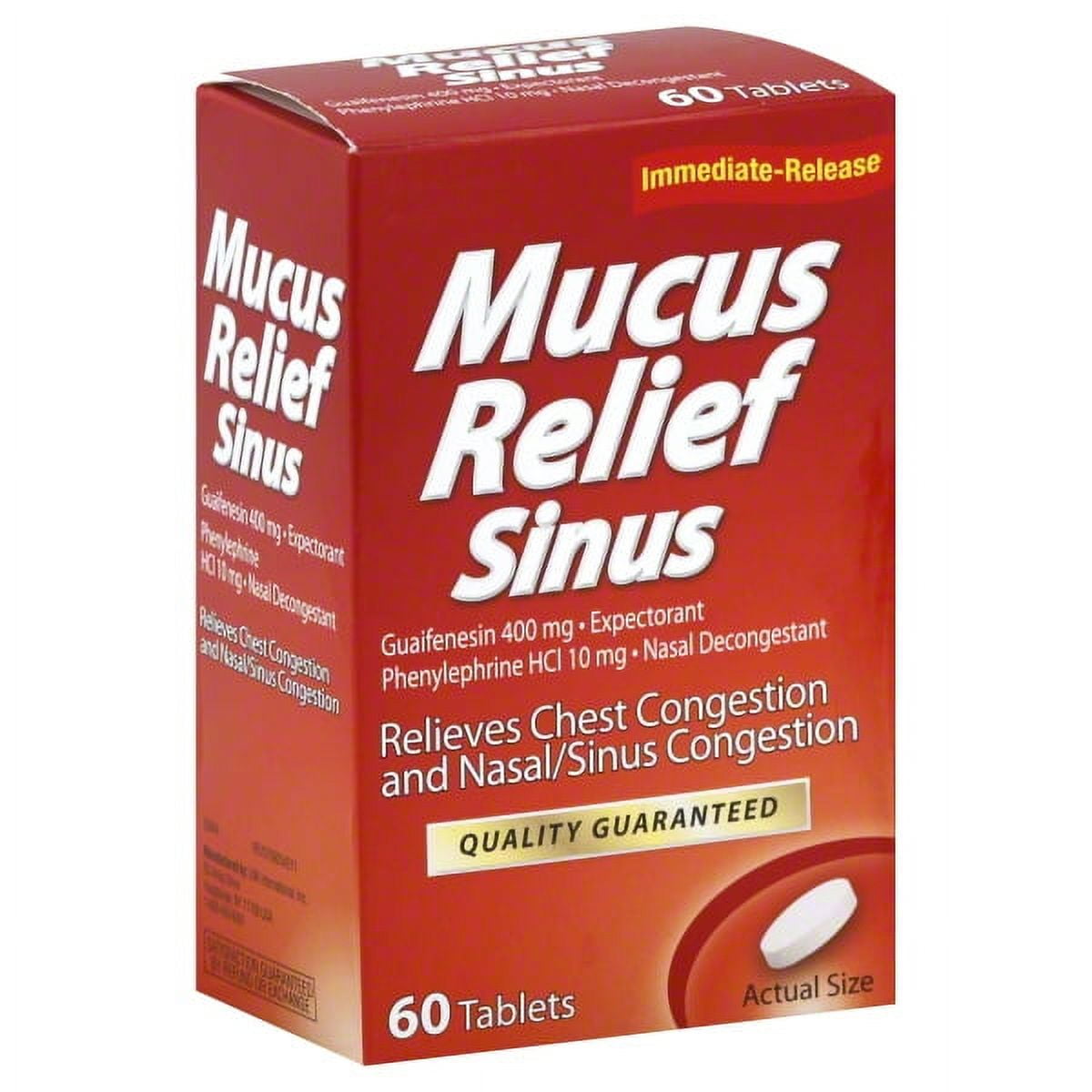 LNK International Mucus Relief Sinus Tablets Expectorant/Nasal