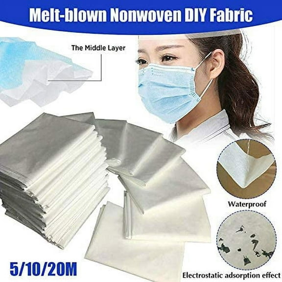 LNKOO 1/5/10/20M DIY Melt-Blown Nonwoven Fabric FACE Fusible Craft Filter Interlining