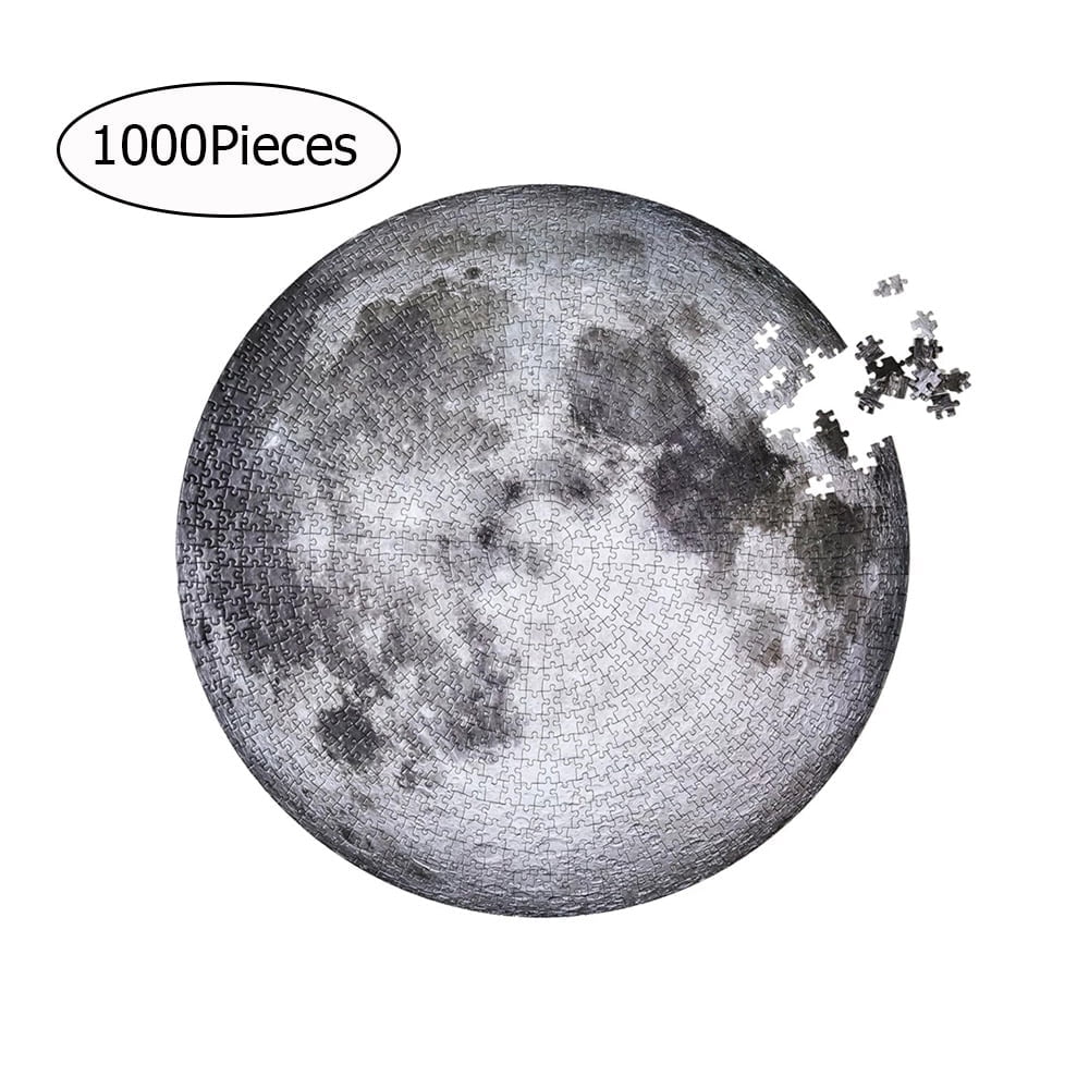 LNKOO 1000 Pieces Jigsaw Puzzles for Adults, 3D Visual Full Moon Gradient Puzzle, Difficult Puzzles - Educational Fun Game Puzzles As a Gift or Decor for Adults Teens Stress Relief （Moon）