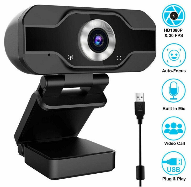 LNKOO HD Full Gaming Computer Camera, Webcam 1080p Computer Camera Microphone Laptop USB PC Webcam, Recording Pro Video Web Camera for Calling, Conferencing, 110 Degree Live Streaming Widescreen