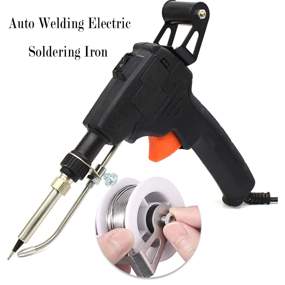 LNKOO 110V 60W Auto Welding Electric Soldering Iron Temperature Gun Solder Tool Kits-Temperature Gun Solder Tool for Circuit Board, Home DIY, Electronic Repair(Black)