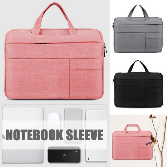 LNKOO 14-15.4 inch Laptop Case Laptop Bag, Multi-functional Notebook Sleeve Carrying Case Computer Bag for Samsung Acer Asus Lenovo Yoga Macbook Ultrabook Chromebook-Pink