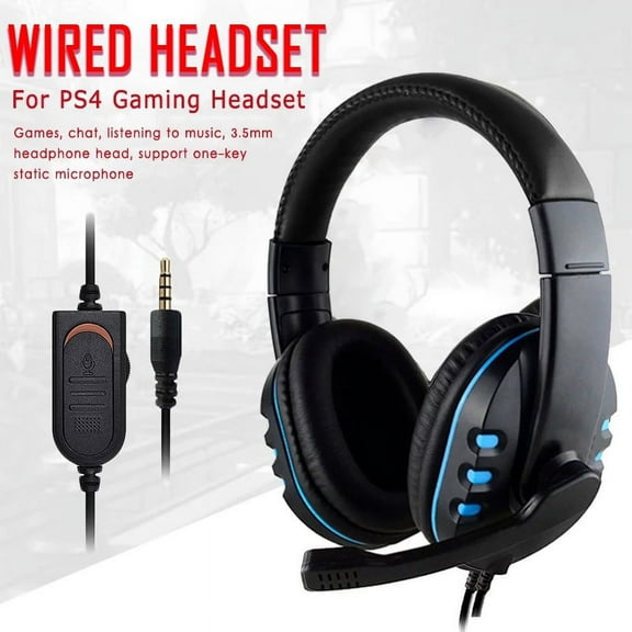 LNKOO 3.5mm Gaming Headset for PC, PS4, Laptop, Xbox One, Mac, iPad, Nintendo Switch Games, Computer Game Gamer Over Ear Flexible Microphone Volume Control with Mic