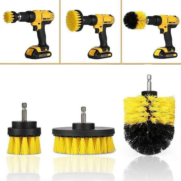 LNKOO 3 Pack Bathroom Surfaces Tub, Shower, Tile and Grout All Purpose Power Scrubber Cleaning Kit Grout Drill Brush Set Drill Brushes by Drill Brush Power Scrubber