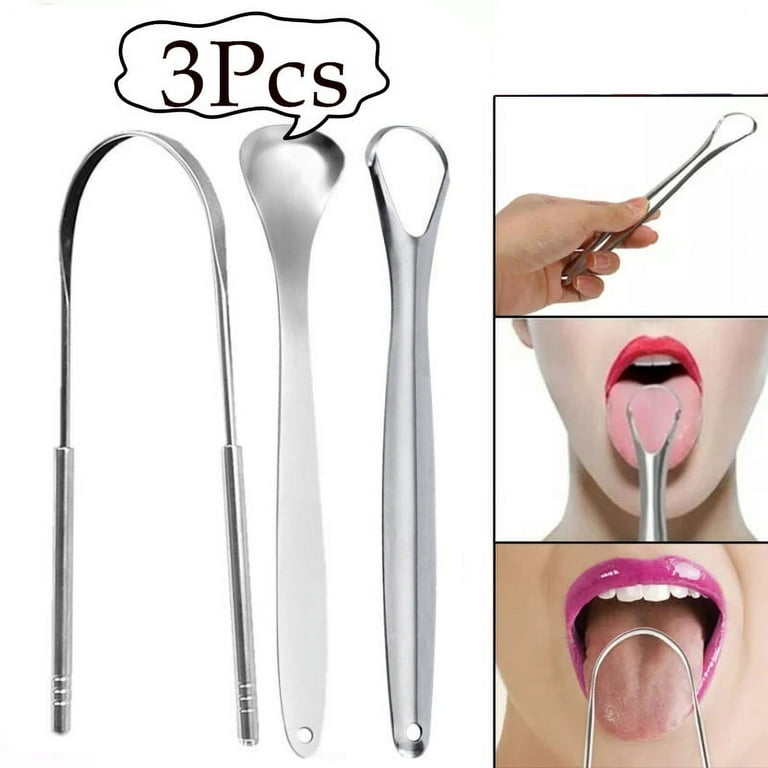 Tongue Scraper Cleaner Stainless Steel for Oral Hygeine and Fresher Breath