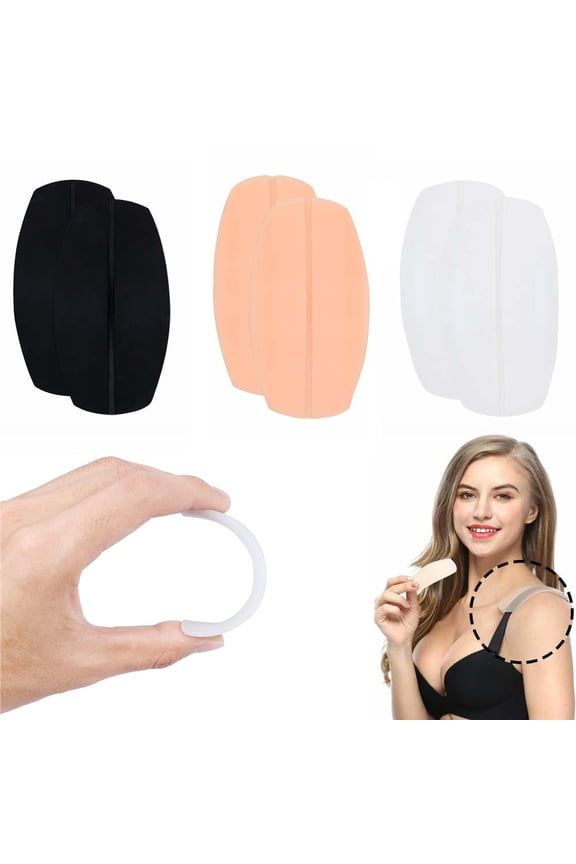 3 Pair Women's Soft Silicone Bra Strap Cushions Holder Non-Slip Shoulder Protectors Pads Pain Relief Comfort