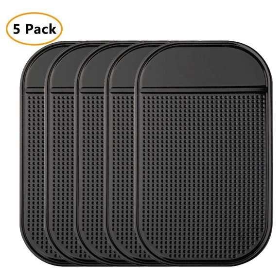 LNKOO 5-Pack Anti-Slip Car Dash Sticky Gel Pad Non-Slip Universal Mount Holder Mat 5.1" x 2.7" Compatible with Keychains/Cell Phone/iPhone 11/11 Pro/ 11 Pro Max/X/XS/XS Max/XR/8 +/7/6S/S10/S10 +