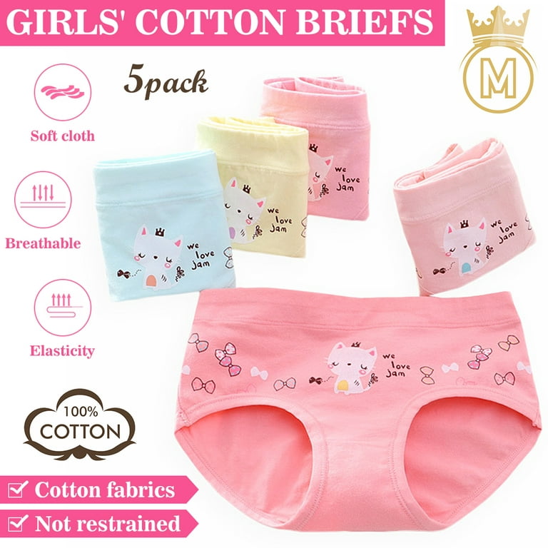 LNKOO 5-Pack Little Girls Soft Underwear Toddler Baby Panties Kids