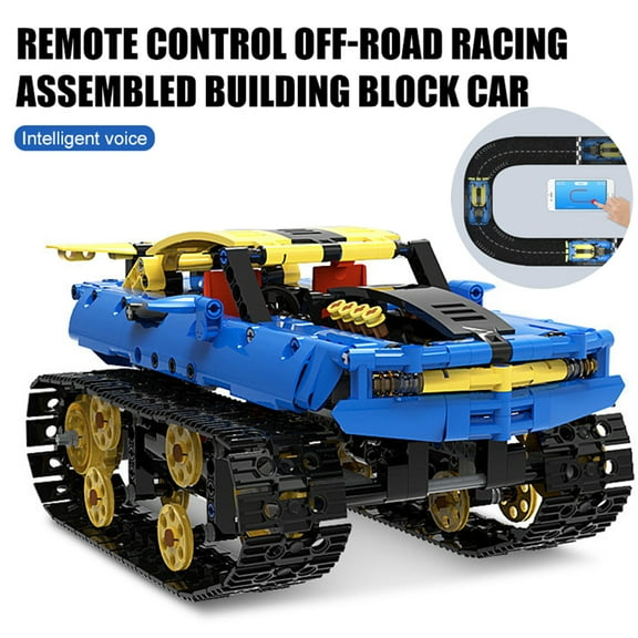 LNKOO 572 PCS Building Blocks RC Tracked Racer, Remote Control Off-Road Car Building Set, DIY RC Race Building Blocks Car with Power Motors 360Rotating Stunt, STEM Toys for Boys/Girls 6+ Years Old