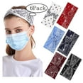 thumbnail image 1 of LNKOO 6 Pack Headbands with Buttons for Face Mask Elastic Knotted Headbands for Women Non Slip Ear Protection Holder Spa Yoga Stretchy Turban Hair Band (Multicolor), 1 of 8