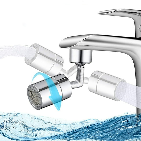LNKOO 720 Degree Swivel Sink Faucet Aerator,Big Angle Spray Aerator Dual Function Kitchen Faucet Aerator, Bathroom Faucet Mounted for Face Washing, Gargle Station Faucet Aerator