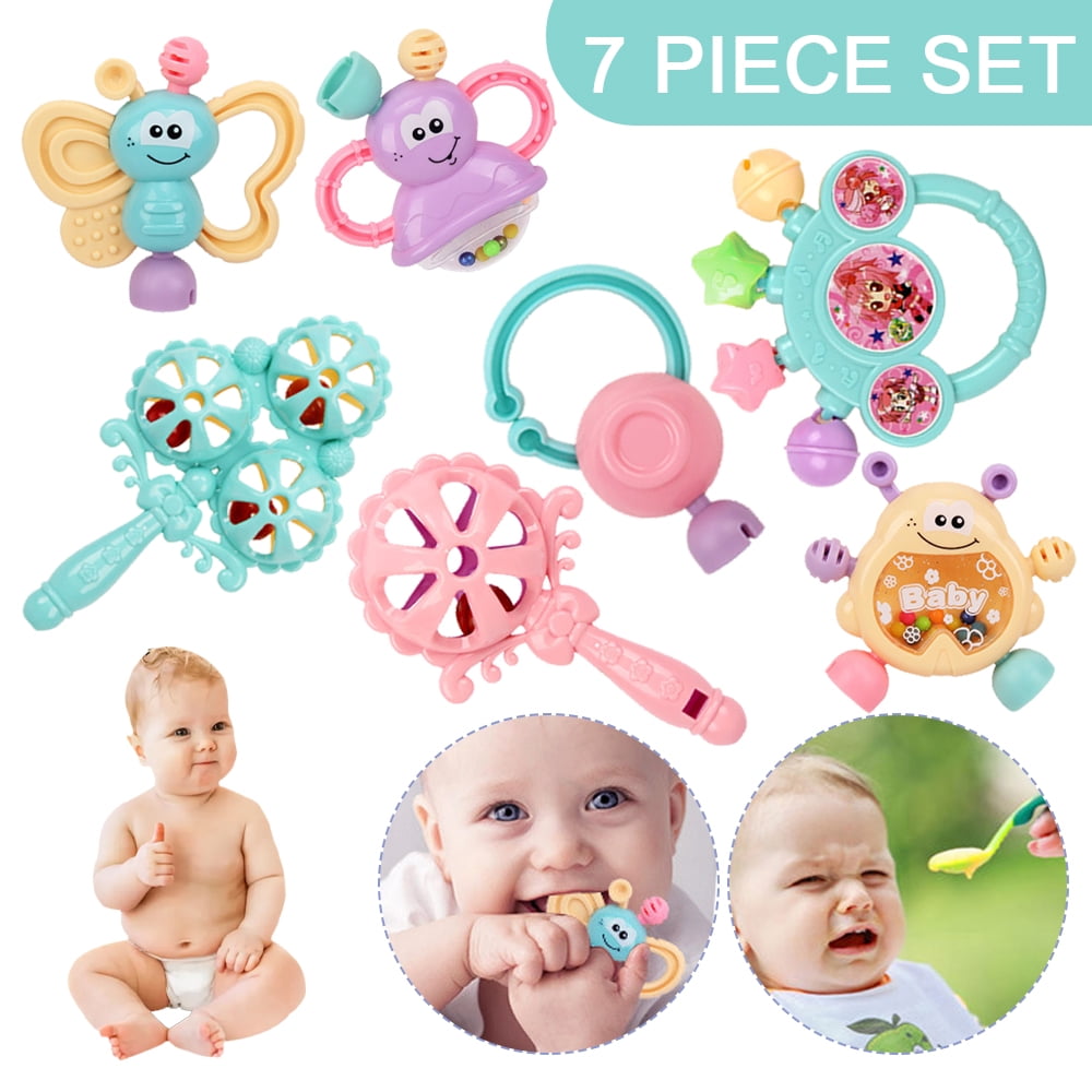 Baby Rattle 0-12 Months Newborn Soft Bell Teethers Hand Shaking Crib Mobile  Ring Educational Parish Toy For Children Set Gifts - AliExpress