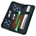 thumbnail image 1 of LNKOO 7Pcs Hair Cutting Scissors Set, Professional Barber Hair Salon Household Children's Stainless Steel Shear Bangs Artifact Thinning Hairdressing Shear with Leather Case (Sliver), 1 of 7