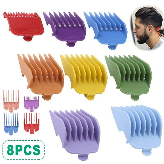 LNKOO 8 Color Professional Hair Trimmer/Clipper Guard Combs Guide Combs Coded Cutting Guides/Combs #3170-400- 1/8 to 1 -Great for Hair Clippers/Trimmers Attachment