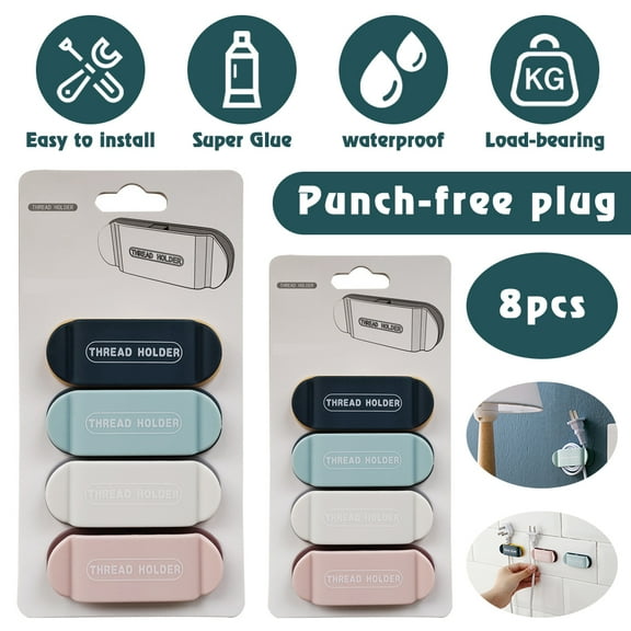 LNKOO 8 Pack Cable Clips, Cord Organizer Cable Management Self Adhesive USB Cable Holder System for Organizing Cable Cords, Ideal for Home, Office, Car, Nightstand, Desk Accessories