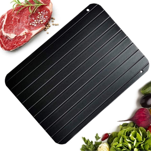 LNKOO 9x6.5" Fast Defrosting Tray for Frozen Food Thawing Plate Defrost Meat/Frozen Food Quickly without Electricity Microwave Hot Water or Any Other Tools