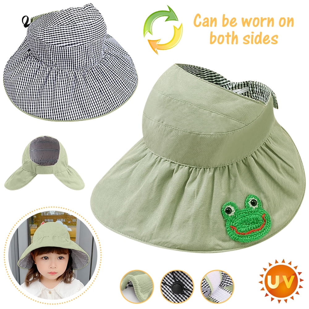 Kids Bucket Hat,uv Protection Wide Brim Sun Hat Adjustable Wide