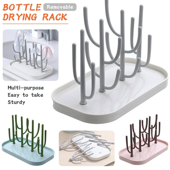 LNKOO Baby Bottle Drying Rack with Tray High Capacity Bottle Dryer Holder for Baby Bottles Teats Cups Pump Parts and Accessories