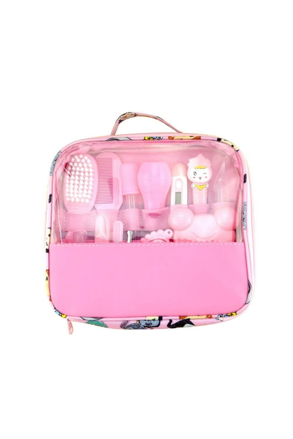 Baby Grooming Healthcare Kit , Baby Care 13 In 1 Essentials Stuff Shower Gifts Nail Clippers Trimmer Products, Comb Brush, Thermometer, Dispenser, Nursery Care Kits for Boy Girls